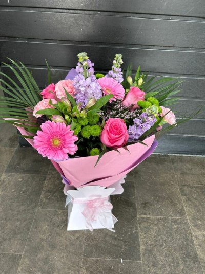 Just Perfect - This stunning arrangement beautifully presented  in pinks and purples makes this the ideal gift